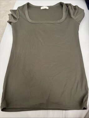 Frame Denim Olive Green Square Neck Tank